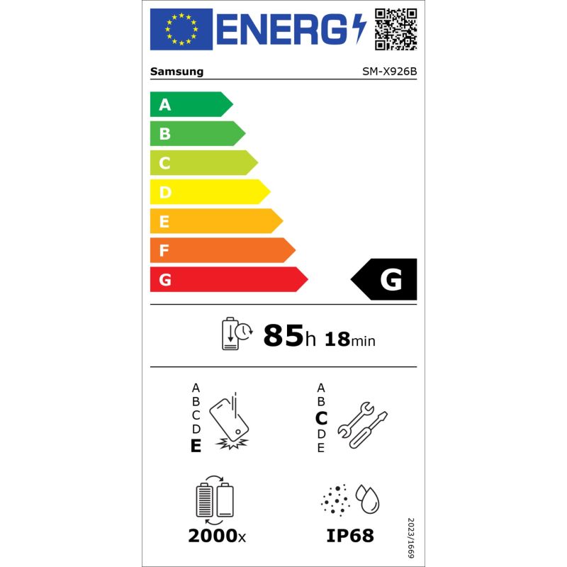 Samsung Galaxy Tab S10 Ultra  5G (256GB) 12GB grau – Energieeffizienzklasse G
