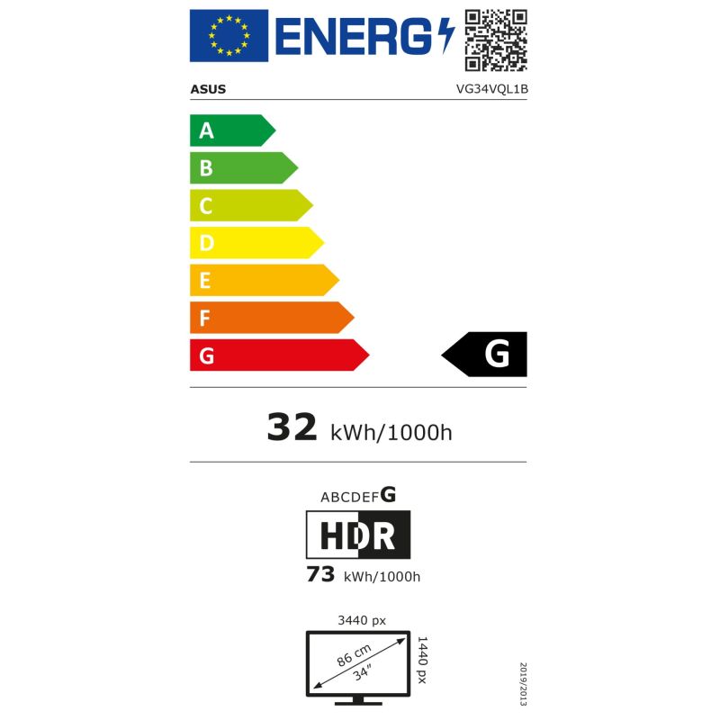ASUS TUF Gaming VG34VQL1B  68.6 cm (27") 200Hz FHD – Energieeffizienzklasse G