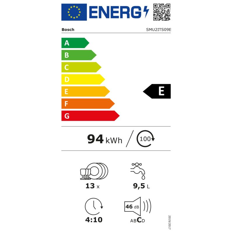 Bosch SMU2ITS09E – Energieeffizienzklasse E
