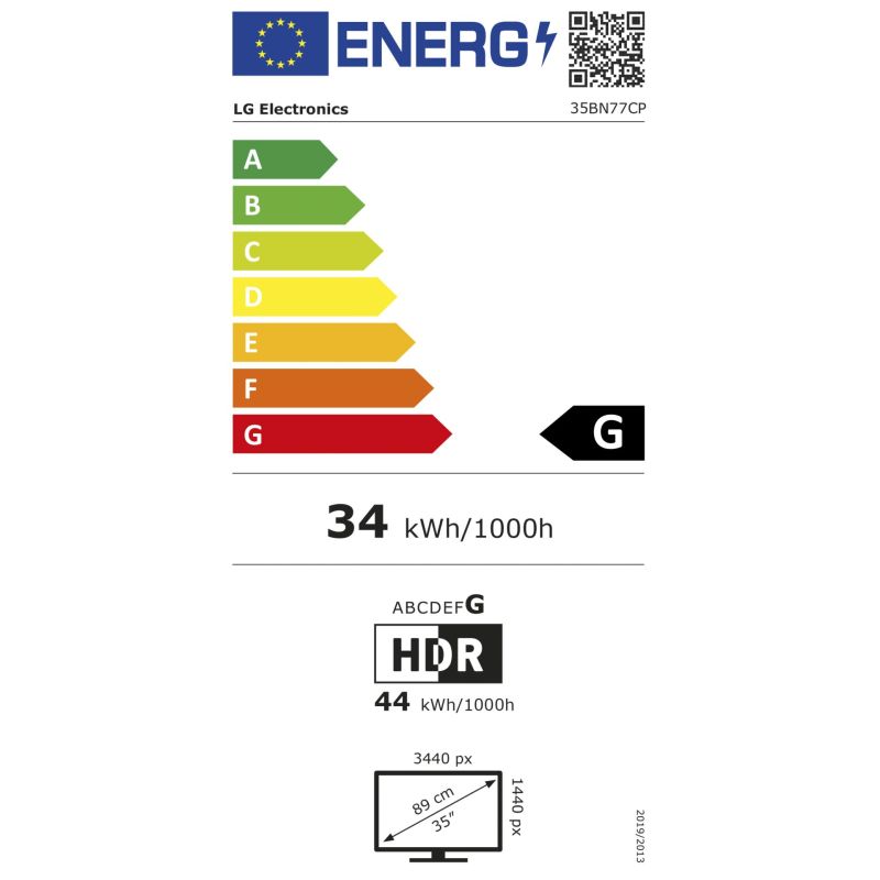LG 35BN77CP-B – Energieeffizienzklasse G