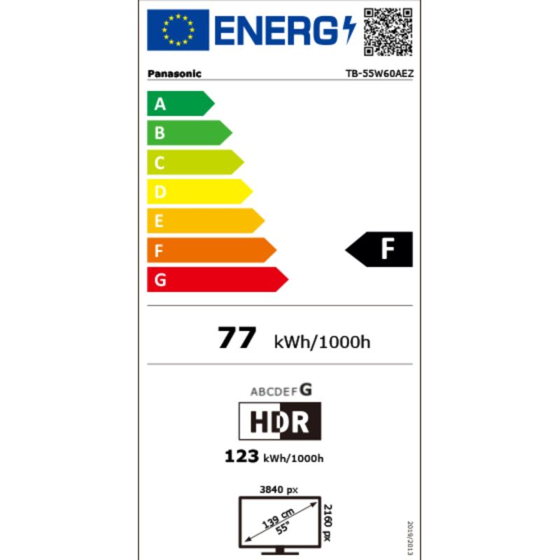 Panasonic TB-55W60AEZ             schwarz – Energieeffizienzklasse F
