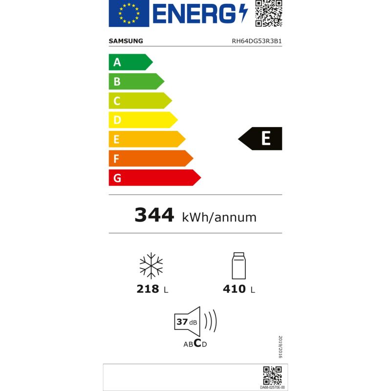Samsung RH64DG53R3B1EF  Food Showcase-Tür, Wassertank – Energieeffizienzklasse E