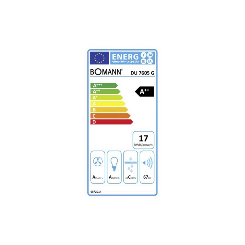 Bomann DU 7605 G – Energieeffizienzklasse A++