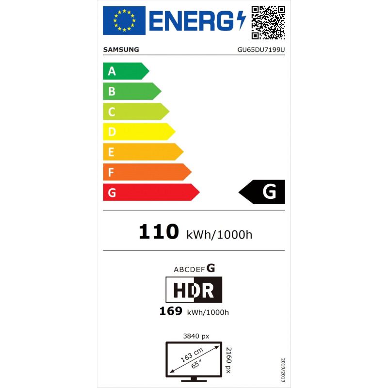 Samsung GU65DU7199UXZG – Energieeffizienzklasse G