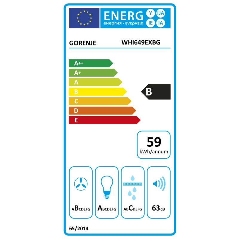 Gorenje WHI649EXBG  kopffrei, 60cm – Energieeffizienzklasse A