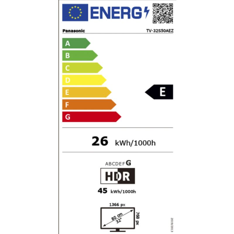 Panasonic TV-32S50AEZ             schwarz – Energieeffizienzklasse E