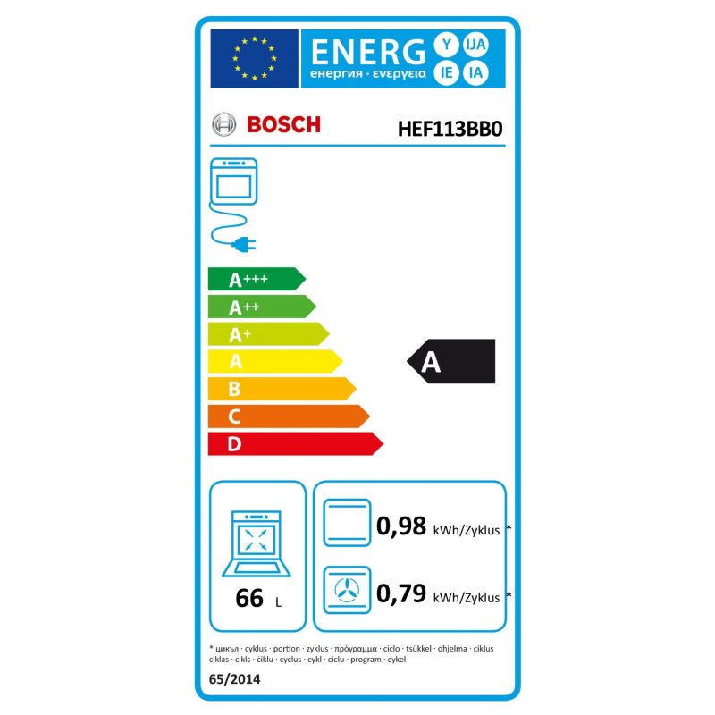 Bosch HND211LB2 schwarz  Set aus HEF113BB0 + NKN645GA2E – Energieeffizienzklasse A