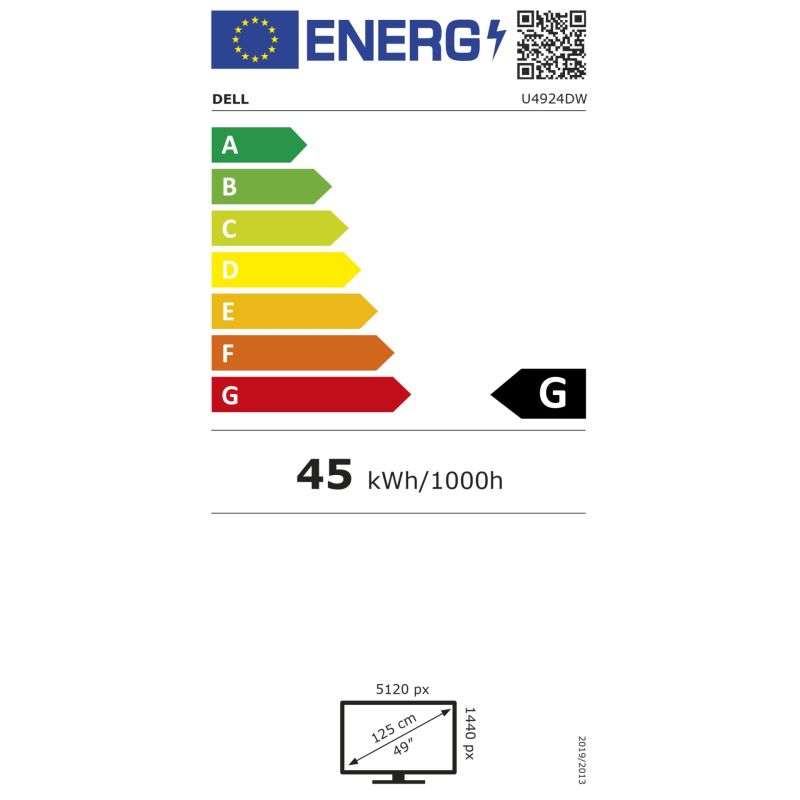 Dell U4924DW – Energieeffizienzklasse G