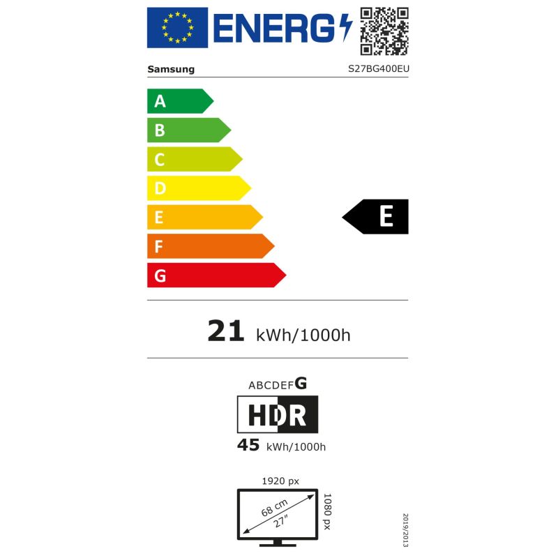 Samsung S27GB400EU – Energieeffizienzklasse E
