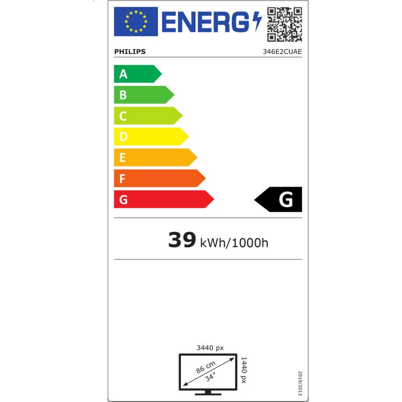 Philips 346E2CUAE – Energieeffizienzklasse G