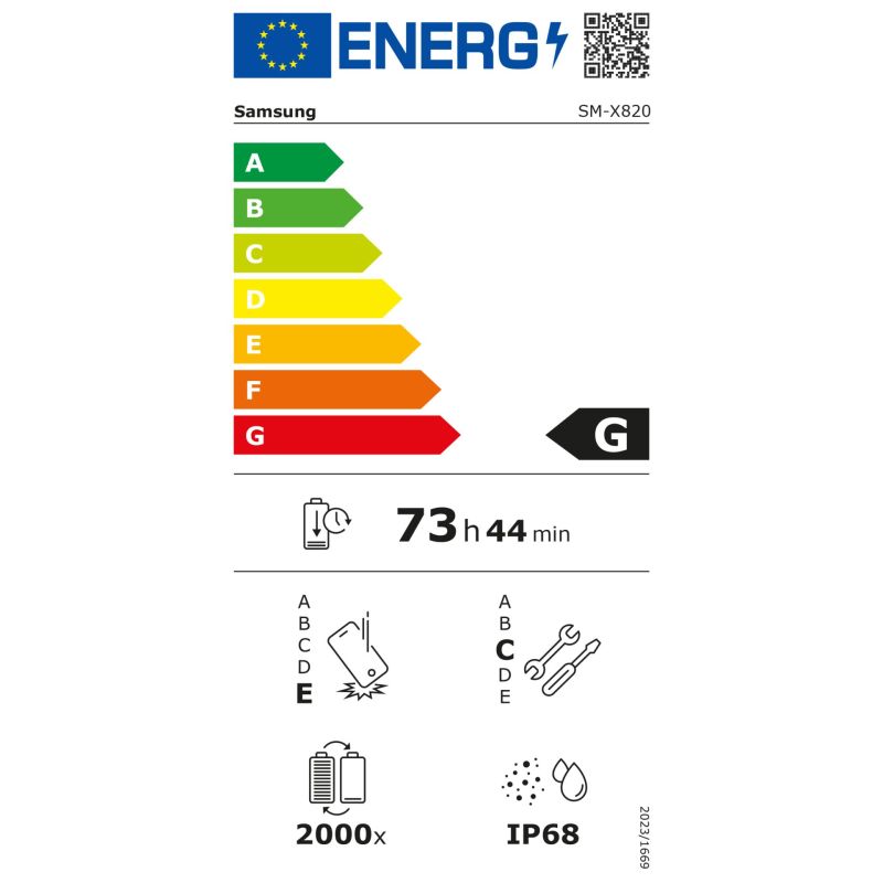 Samsung Galaxy Tab S10+ WiFi  grau – Energieeffizienzklasse G