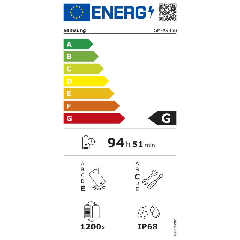 Samsung Galaxy Tab S11 Ultra  5G (256GB) 12GB grau – Energieeffizienzklasse G
